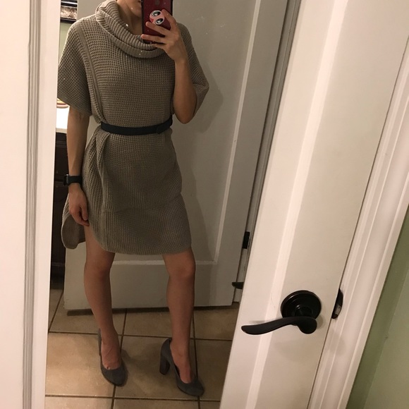 sweater dress and uggs